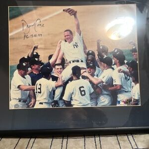 David Cone perfect game on 7-18-99. Photo comes with certificate of authenticity
